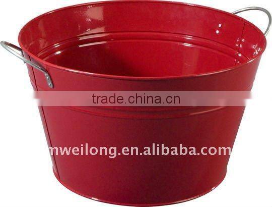 17L Galvanized Metal Beer Bucket