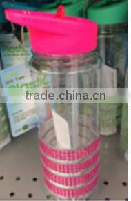 Tableware Water Bottles Drinkware Water Bottles Bling Sport Water Bottle with Flip Straw H0245