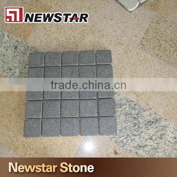 Cobblestone black paving stone black basalt pavers