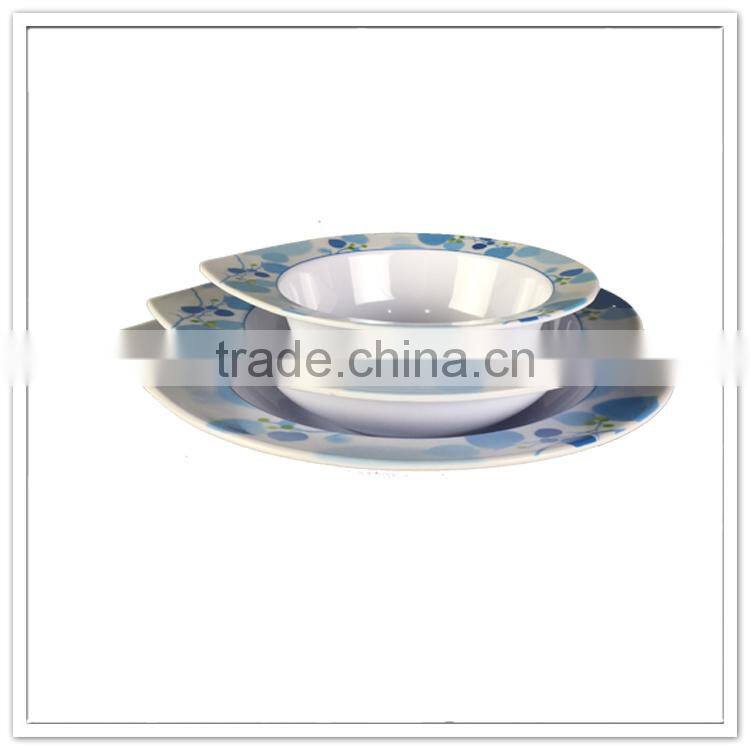 Fair quality crockery items plastic wholesale printing one handle melamine salad bowl set