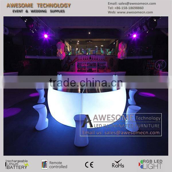led bar table, led reception desk counter for marquee events and party