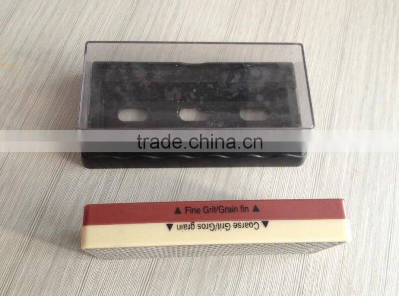 Multi-purpose diamond whetstone sharpener with Plastic base