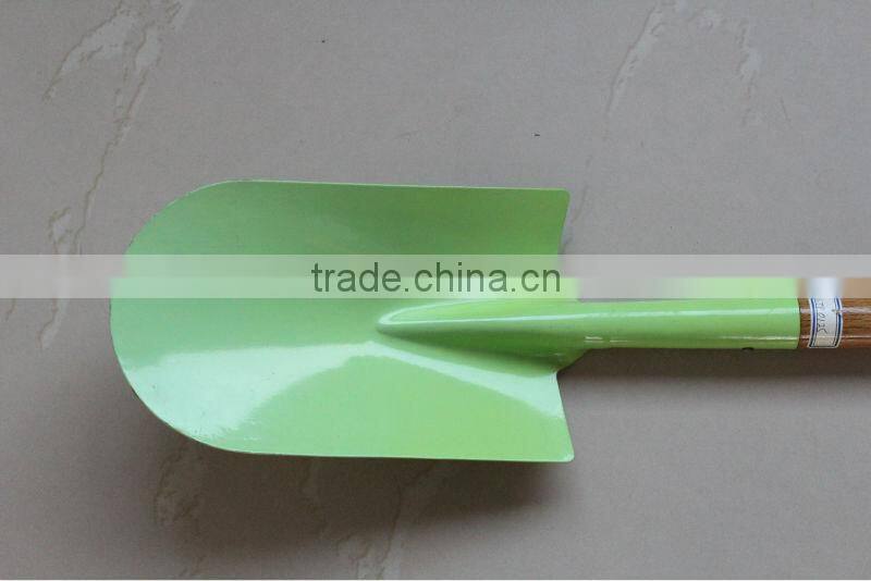 2013 new painted TUV/GS standard fiberglass poly grip S512D snow, fire and garden shovel with fiberglass and wooden handle