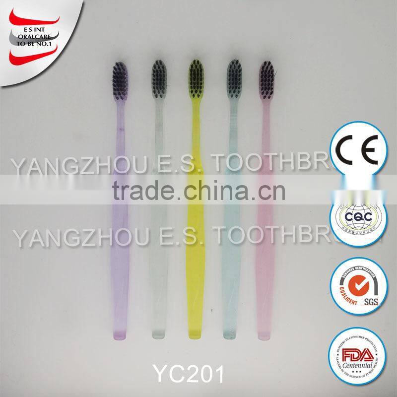 wholesale fda cheap famous nature nano bamboo bristle toothbrush with names hotel travel disposable toothbrush with toothpaste