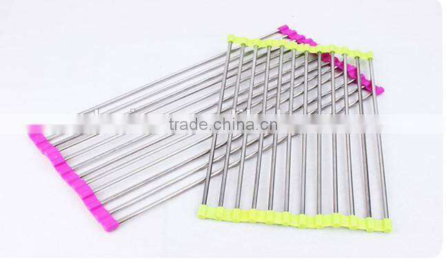 Stainless steel Kitchen Storage Rack Foldable Draining Rack