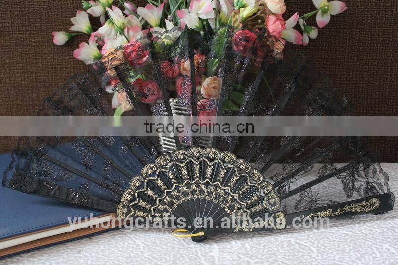 Lace plastic fan for wedding