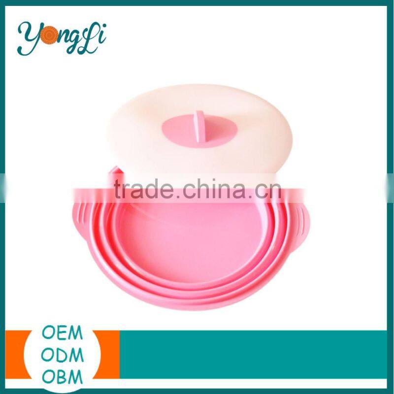 Easy-Clean Non-Toxic Collapsible Silicone Bowls With Lid
