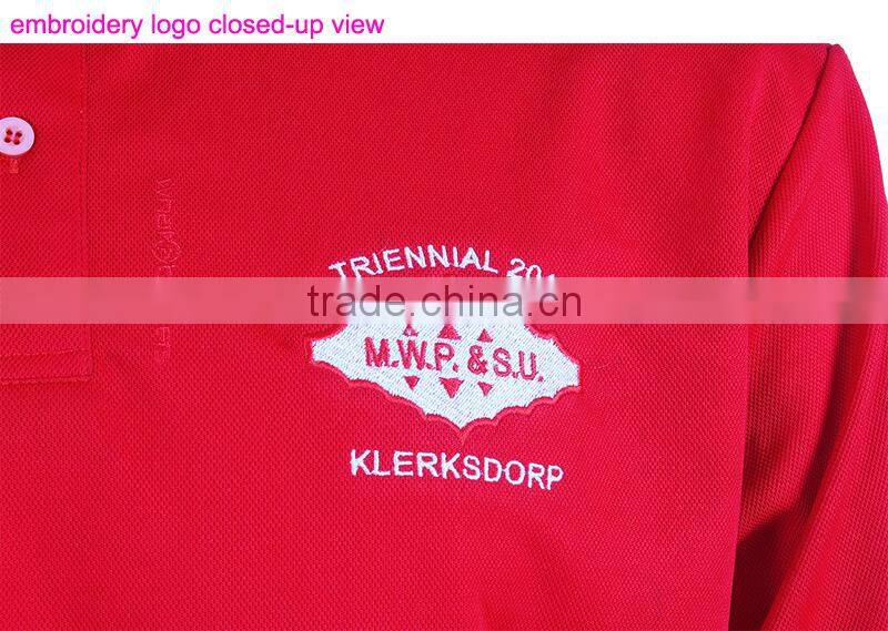 High Quality Men's Cool Customized Designs and Brands Factory Plain Dyed Red Polo Shirt