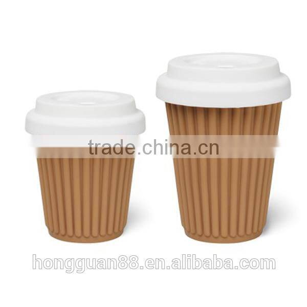 Unbreakable succinct design silicone coffee cup