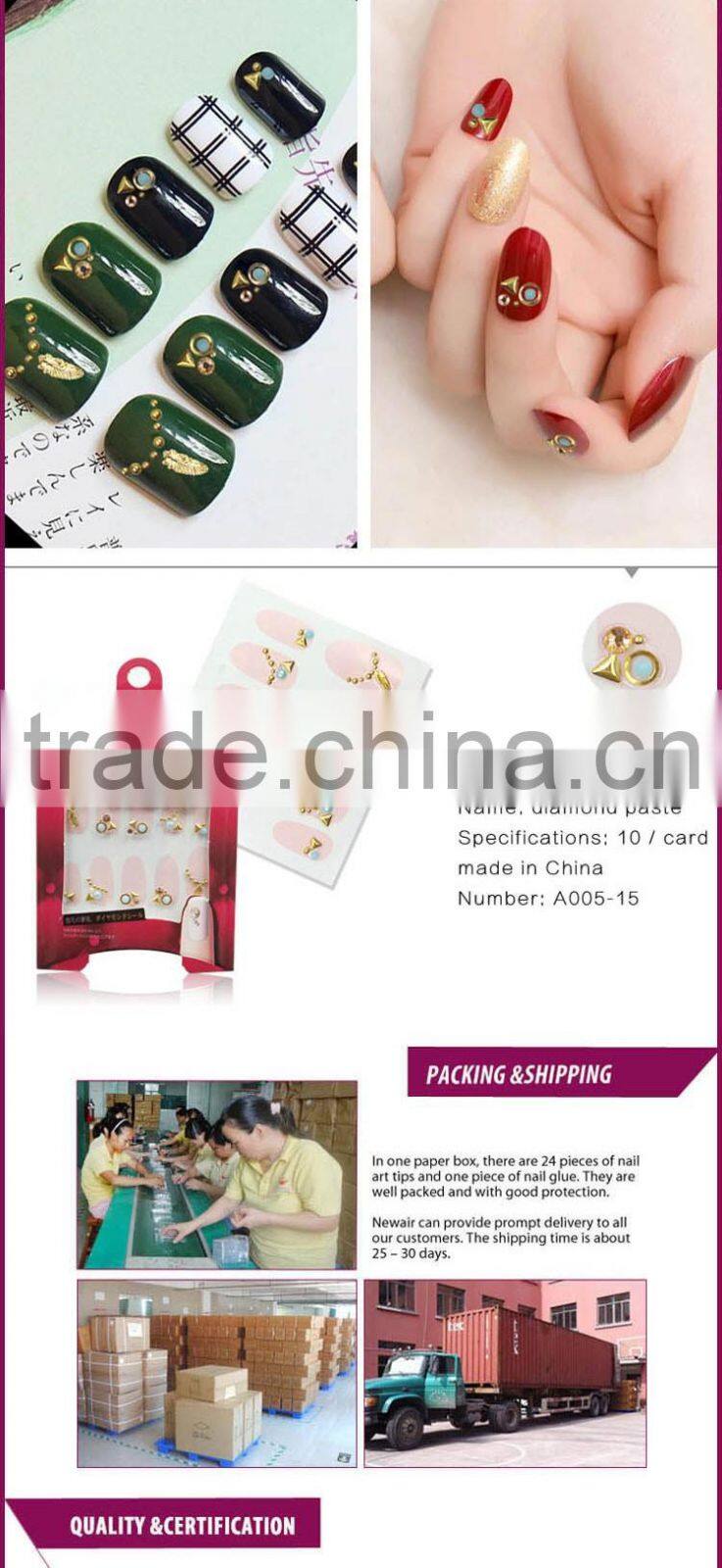 New Air 3D Rhinestone Nail Art Decoration Tips Stickers