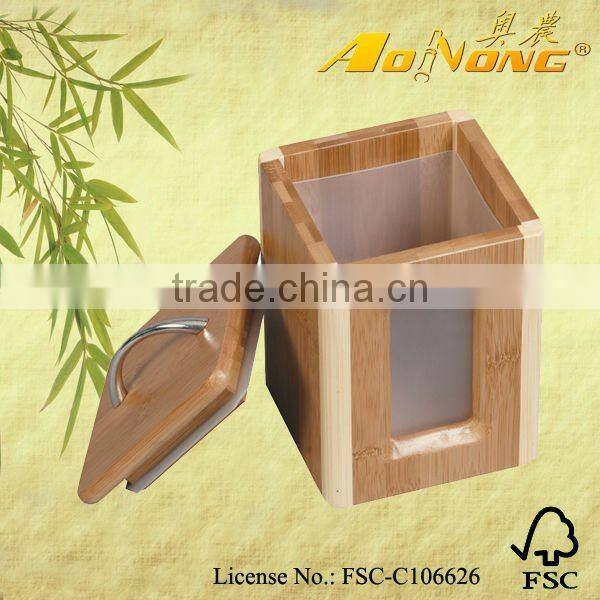 bamboo storage pot