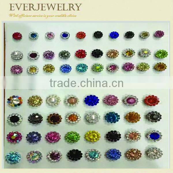 Trimming round shape crystal sew acrylic stones rhinestones and glass stones