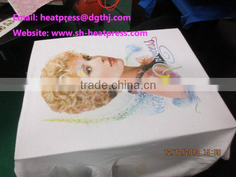 Garments clothing heat transfer machine four stations heat press