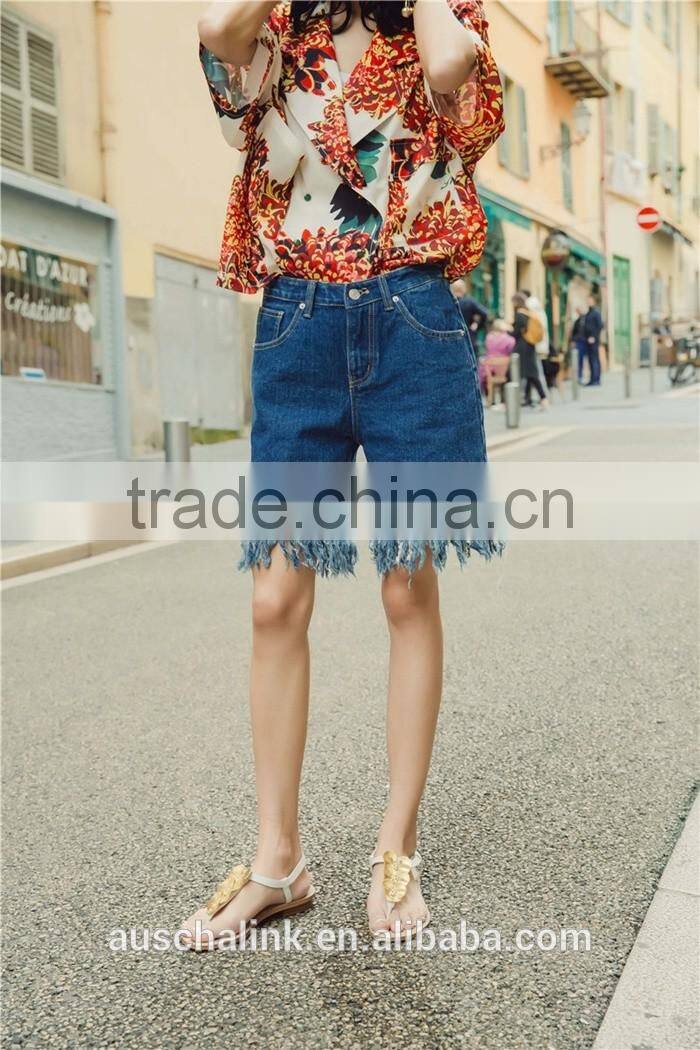 summer fashion design outdoor girls jean half pants china alibaba