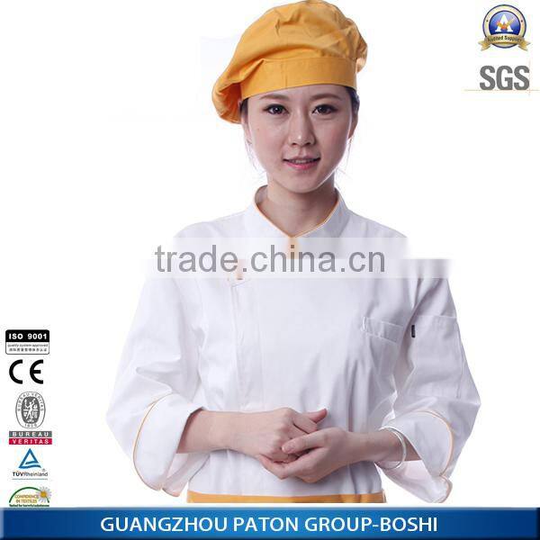 Custom cooker wear 100% polyester or TC chefs uniform