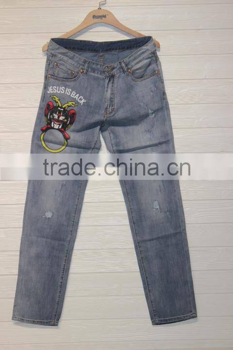 GZY New Trend Men's Pants Pattern wholesale no brand jeans stock