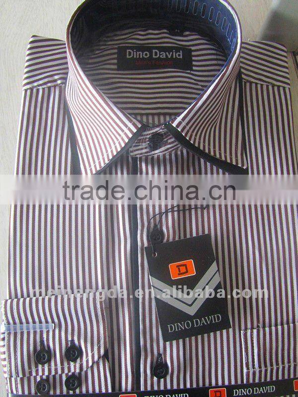 plaid double collar shirt for men