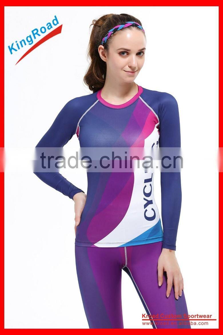2015 OEM high performance compression wear,custom compression shirts,ladies tight wear