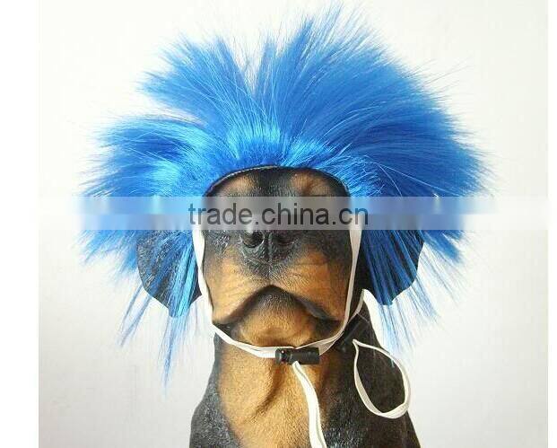 Blue amazing wig pet dog cat Wigs handsome pet wig