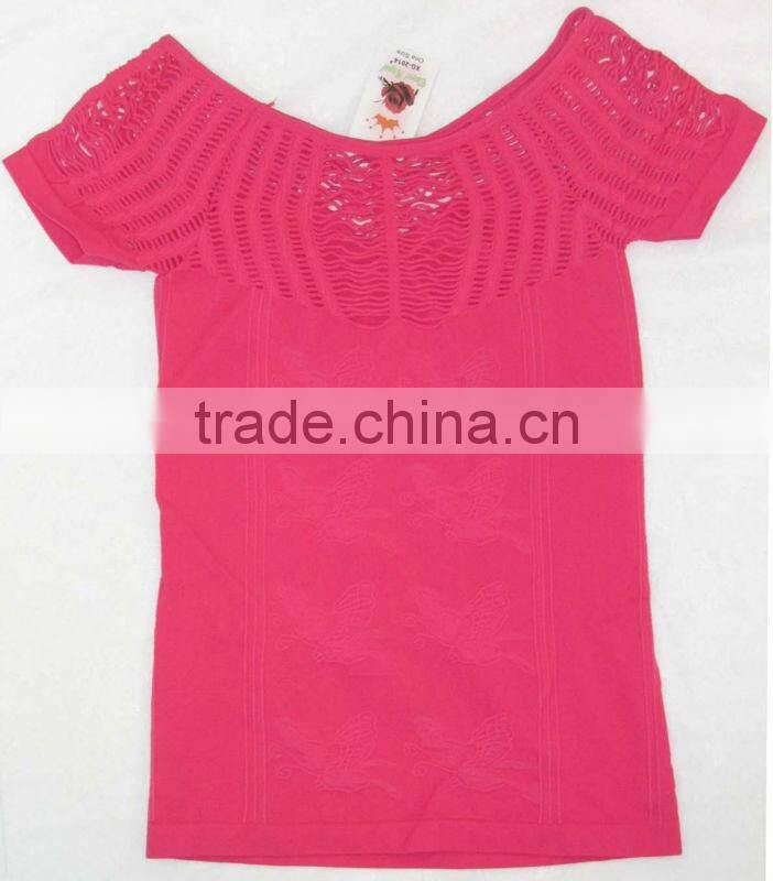 Women's seamless short-sleeved shirts for girls