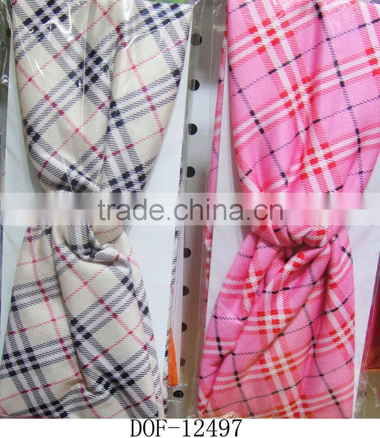 Fashion new Hot jersey designer cotton checked hairband