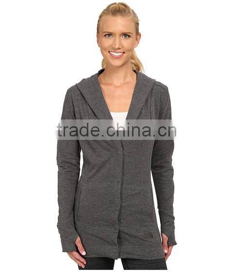 OEM service is provide women 2/3 botton coat fleece fabric with two side pocket made in China