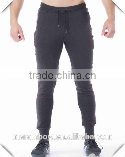 2017 Hot Sale Mens Jogger Pants Paneled Charcoal Blank Joggers Tapered Joggers OEM Gym Sweatpants