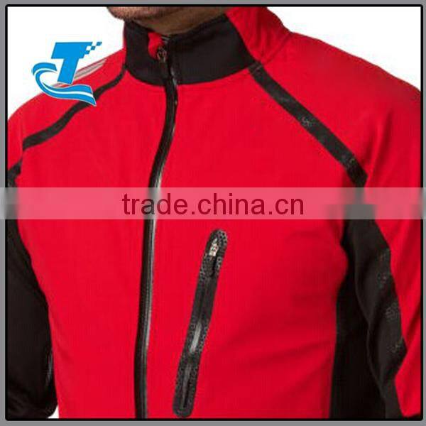 Handsome Red Motor Bike Soft Shell Fabric Jacket