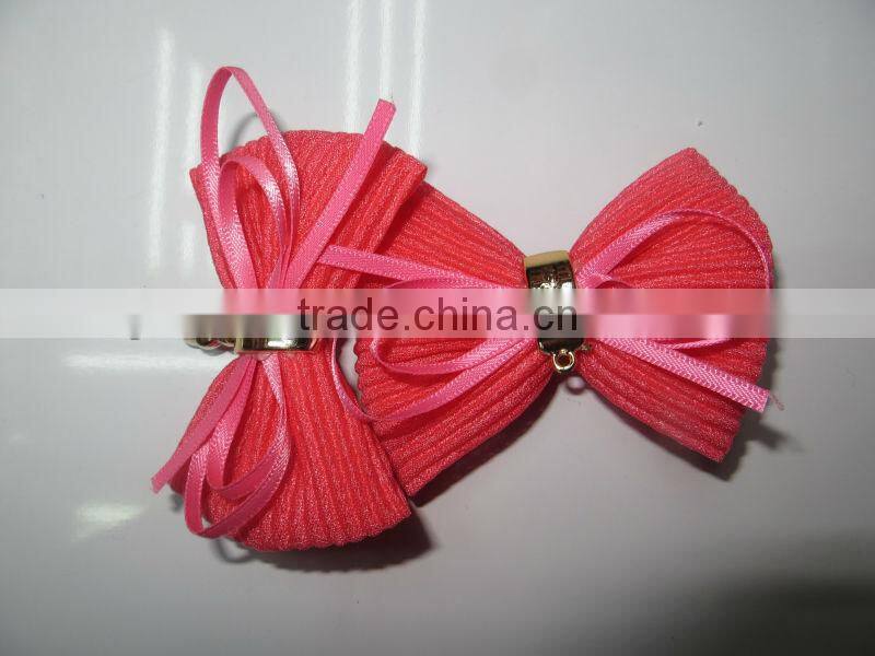 Baby girls dacron and cotton bow strip clip hair accessories multi-colors optional