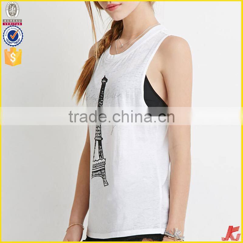 Paris printing tank top selling products 2015 in alibaba