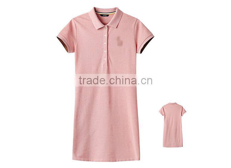 women custom polo collar tennis dress wholesale plain short sleeve active dress women casual
