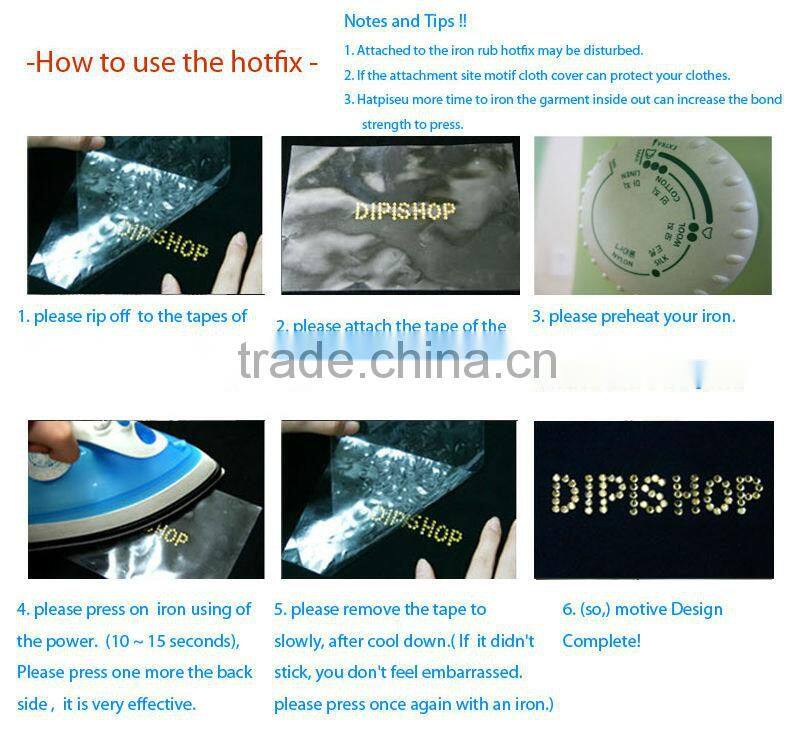 Top Quality Custom-made Sparkly Rhinestone Transfer Design