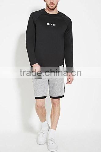 Men hit color circle cloth with soft nap four minutes of pants pants