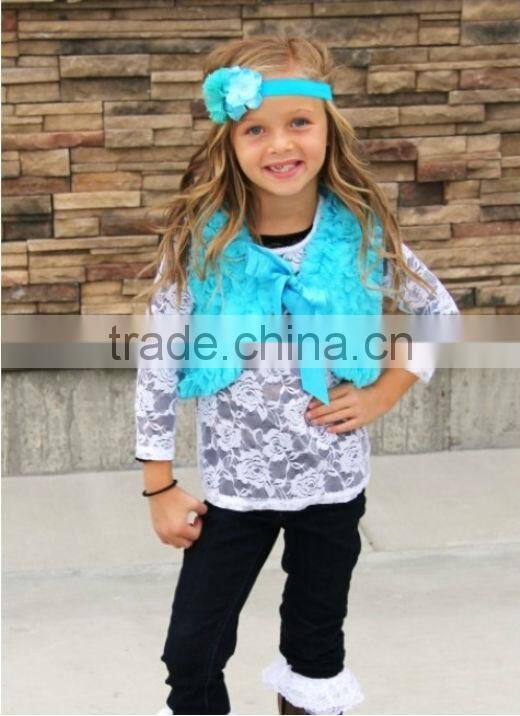 2014 hot sale wholesale sweet girls fashion chiffon ruffle shawls 0-7 yrs old