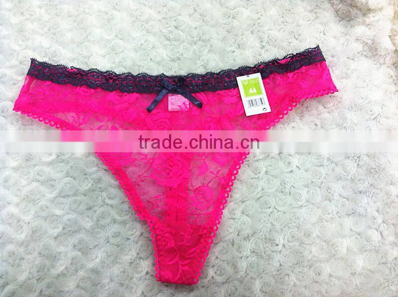 Fashion cute printing underwear panty sexy ladies g-string thong