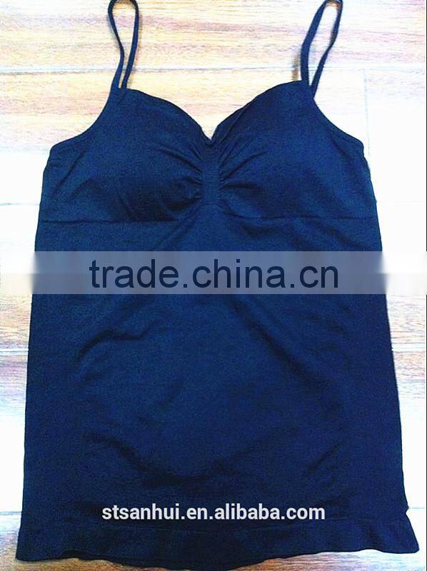 Competitive price women seamless tank top with foam cup