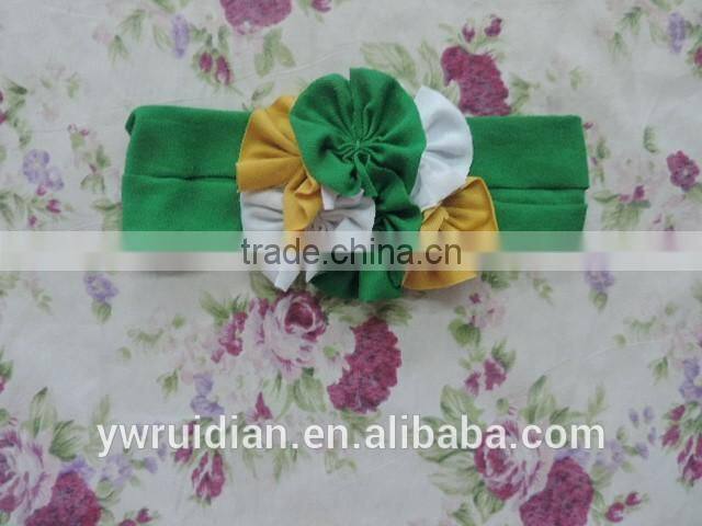 2016 Newest and fashion elastic hair band,three flower shape headband,bright colorful hair band with elastic