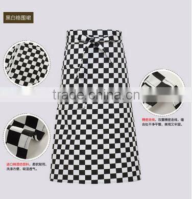 Hotel kitchen promotional advertising terylene black half-length work order processing custom logo manufacturers wholesale apron