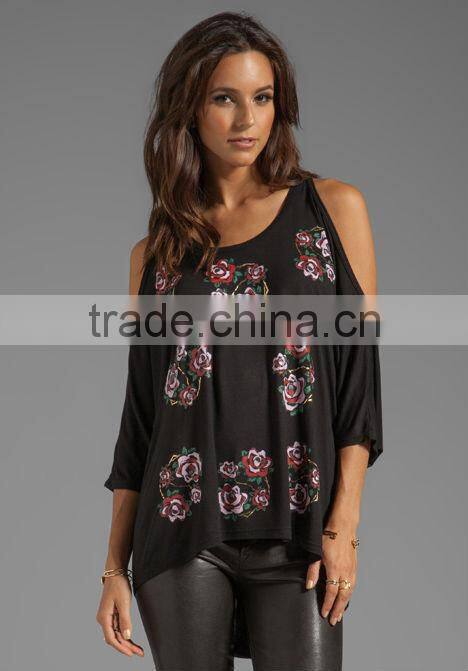 Oversized Open Shoulder Top