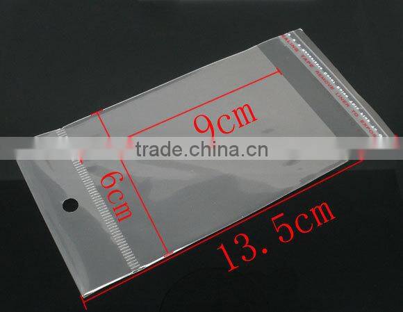 Transparent Plastic Self Adhesive Seal Bags W/Hang Hole