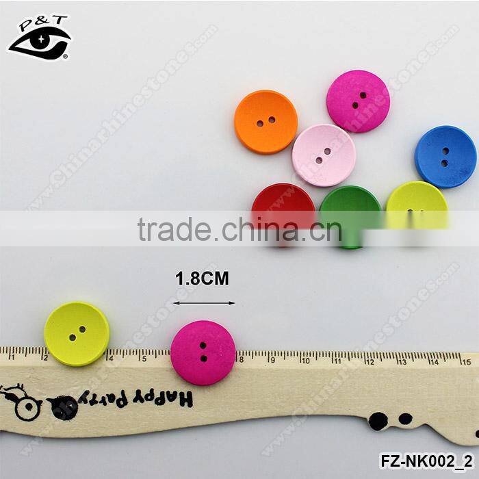 18MM Round Buttons Wood Buttons For Clothing Craft Decorations