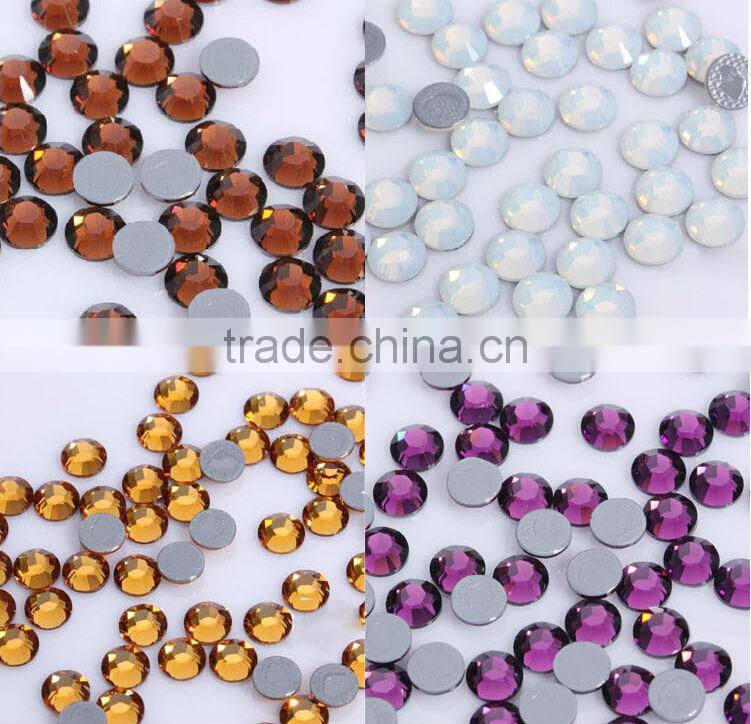 Hot Fix Rhinestones Round Shape & Flatback & Glass Crystal Material