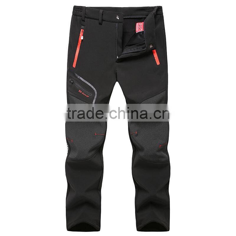 water proof fleeced skiing pants/ thermal unsex outdoor climbing hiking fishing skiing pants/ winder proof trousers