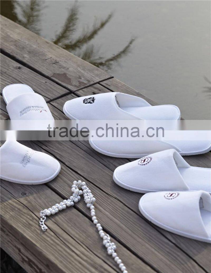 Customized OEM closed Toe EVA Sole Hotel Velvet Slipper