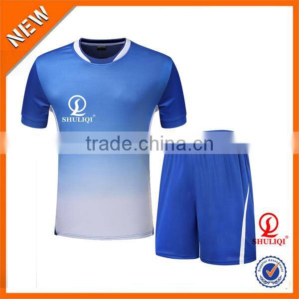 Profession design basketball uniform dri fit sport soccer uniforms whoelsale China