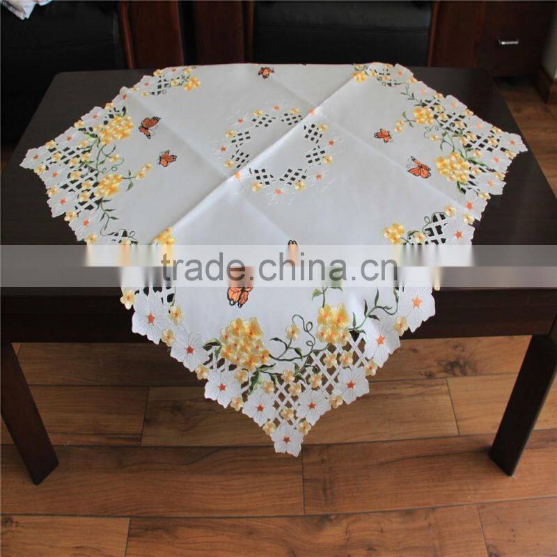exquisite embroidered tablecloth with cutwork