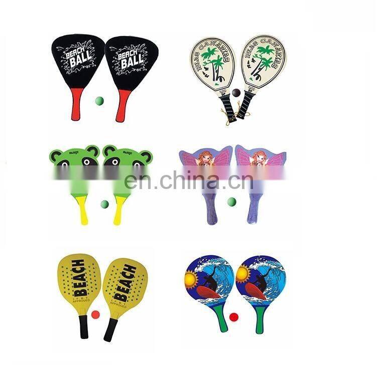 Plastic carbon paddle beach tennis rackets/beach ball racket games