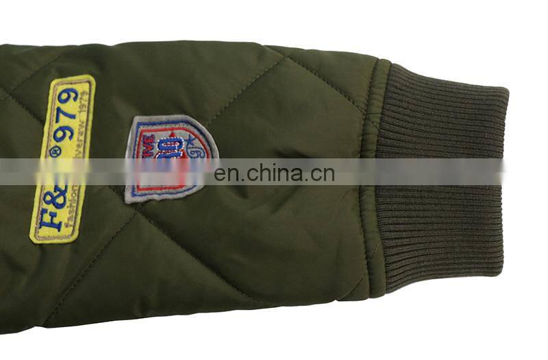high quality soft shell men winter jacket with custom patches jacket