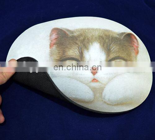 Customized die cut shape printed non-slip mouse mat pvc