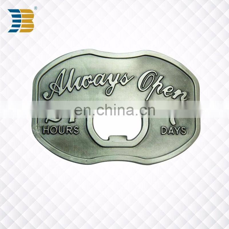 high quality cheap custom round bottle opener with embossment